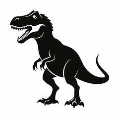 Dinosaur vector art illustration, solid white background (20)