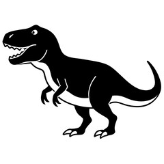 Dinosaur vector art illustration, solid white background (19)