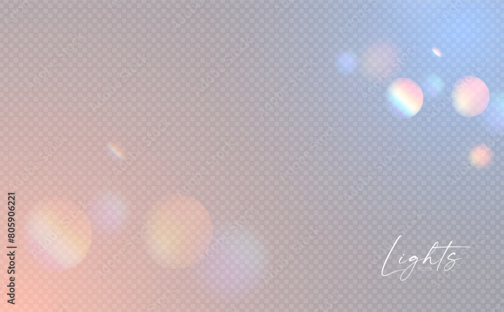 Canvas Prints rainbow sunshine and bokeh light effect. dispersion of beam. sun light effect for immersion in atmos