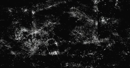 black white grunge texture surface with scratches and stain for vintage retro flim overlay