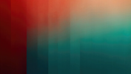 Abstract beige Red and teal gradient dark background grainy noise texture