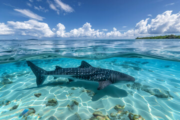 to the gentle giant of the ocean, a whale shark