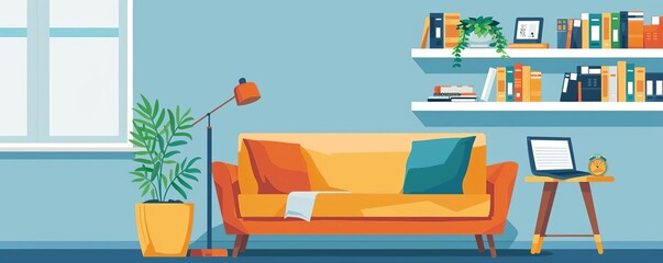 Sleep consultants website homepage in flat design, with a welcoming, calm color scheme and easy navigation