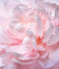 Background with pink flower petals, macro detail
