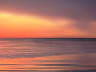 Fototapeta premium Sunset Sea Beach Landscape Art