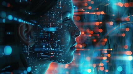 Obraz premium abstract background technology hologram