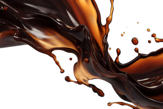 coffee splash. brown liquid similar to, tea. cut out.