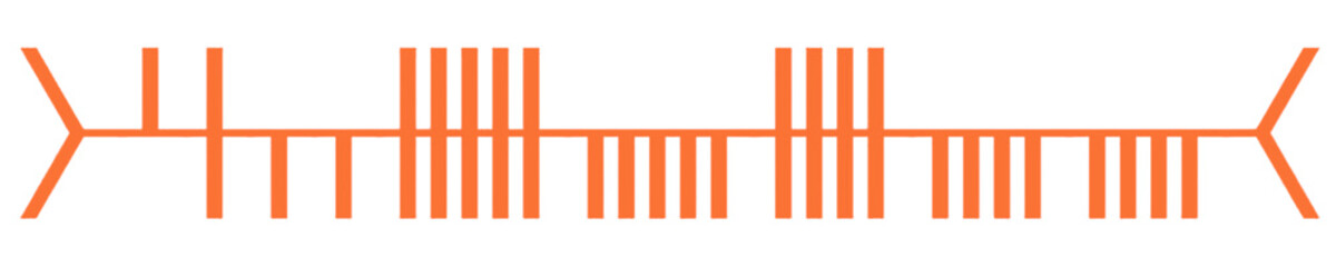 Ogham Runes of word "Happiness"