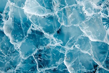 Obraz premium background ice abstract cracks surface ice blue background 