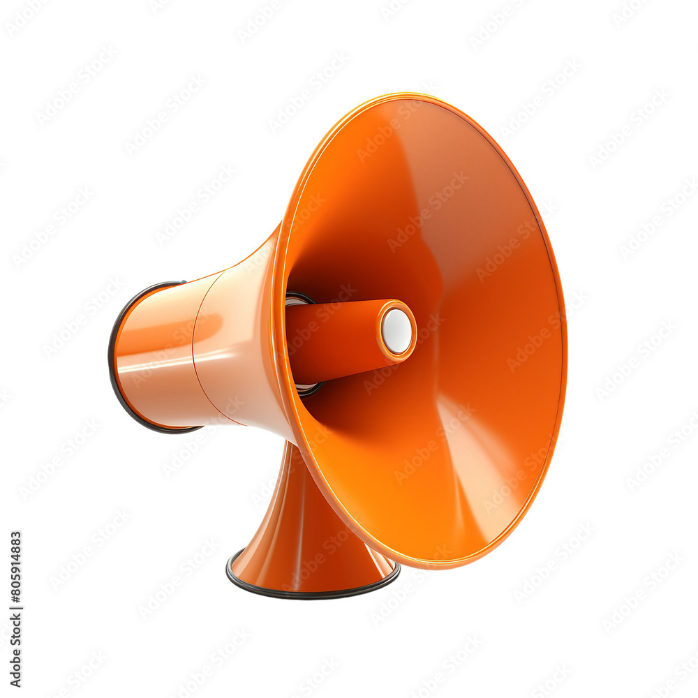 Wall mural megaphone isolated on transparent background