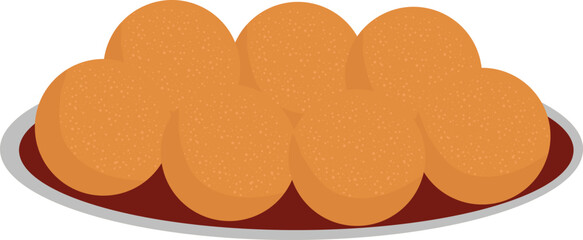 Indian sweet Laddoo vector illustration