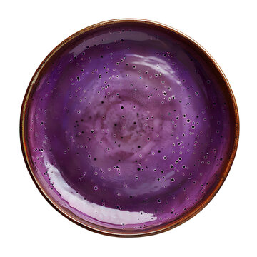 purple plate set PNG. purple ceramic plate PNG. purple plate with texture top view isolated. Plate flat lay PNG. Tupperware for kitchen use