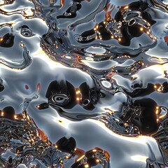 Futuristic abstract background with metallic tones and smooth lines, inspired by technology