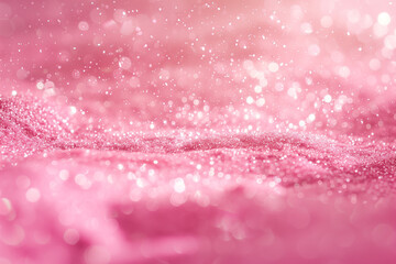 Pink powder with golden shining glitter