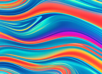 Colored background with a rainbow pattern,Bright stylish modern wave background in different colors,generative ai