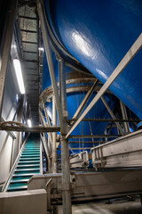 Naklejka premium Fresh vegetables processing equipment after harvesting, storage, sorting, washing, cutting, packing, agriculture in Netherlands