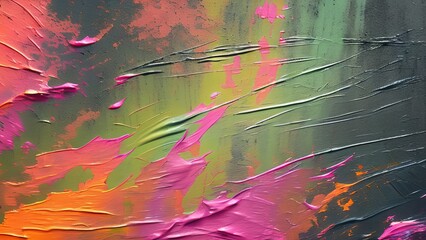 colorful abstract background painted with oil paints and brushstrokes of different colors