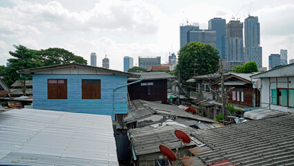 old settlement in downtown bangkok