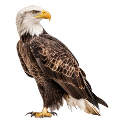 Obraz premium side view of eagle transparent isolated on white png