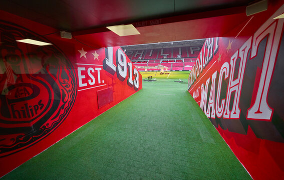 Players tunnel at Philips Stadion - the official playground of FC PSV Eindhoven