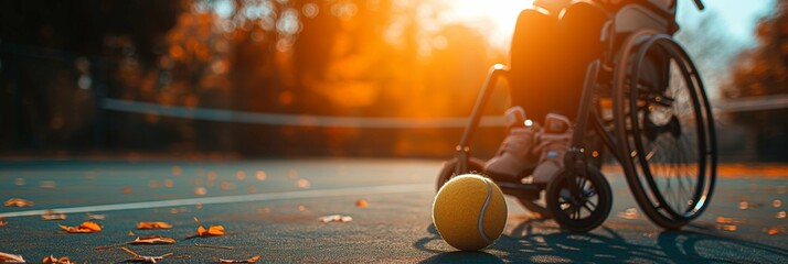 Tennis player in the wheelchair