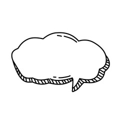 handdrawn comic speech bubble