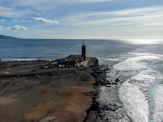 Punta de Jandia and lighthouse on southern end of Fuerteventura island, accessible only by gravel...