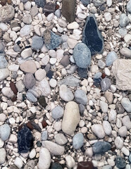 Beach stones as a natural background.
