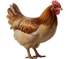 Fototapeta premium chicken on Isolated transparent white background