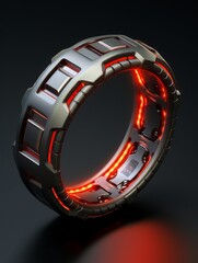 Futuristic glowing sci-fi bracelet