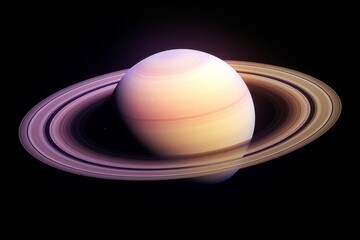 Stunning image of a ringed planet in space