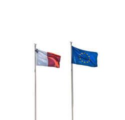 Maltese and european flags