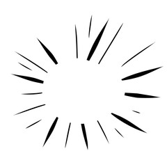 Abstract comic book flash explosion radial line