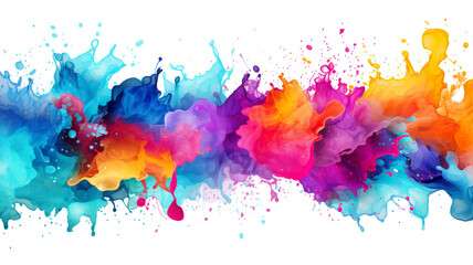 Vibrant Colorful Liquid Paint Splashes