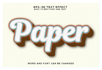 Paper 3d text design