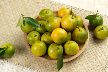 Calamansi orange ( citrus microcarpa), also known as lemon cui or jeruk kunci.