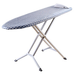 White picnic table isolated on a white wall