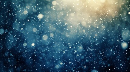 Fototapeta premium Winter snowy in bokeh lights defocused background