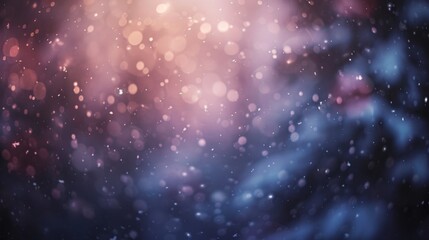 Fototapeta premium Winter snowy in bokeh lights defocused background