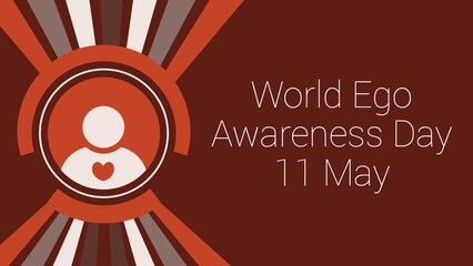 World Ego Awareness Day web banner design illustration 
