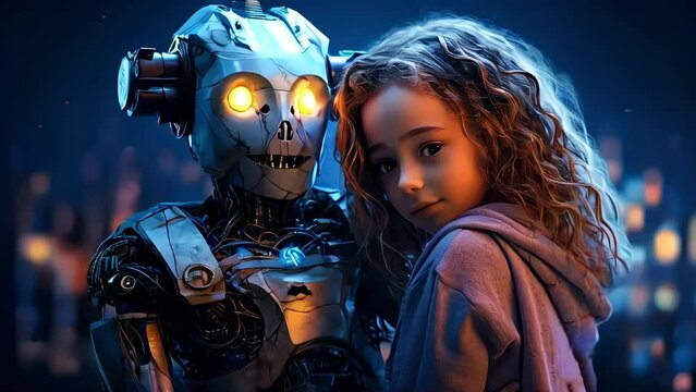 The friendship of a little girl and an iron robot with an artificial intelligence, but endowed with some feelings and emotions, the connection of humanity with robots.
