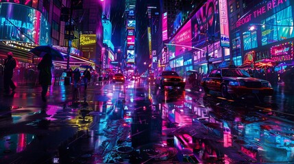 Neon Dreamscapes: The Electric Tapestry of Nighttime Cities