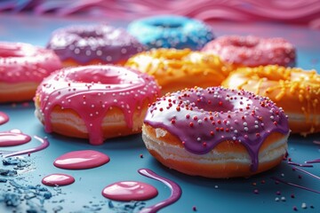 abstract background in colors and patterns for Donut Day 