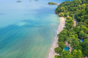 Beautiful beach on the tropical sea at Koh Chang, Trat Province, Thailand.