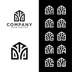 TDD Home logo with 3 combination initials,  home logo, develop, natural, organic, modern, finance logo, suitable for your company.