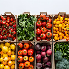 Local farmers markets and sustainable food systems isolated on white background, space for captions, png
