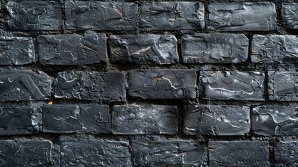 Embrace the striking contrast of a black brick wall set against a dark backdrop, ideal for design projects. Abstract background and backdrop offer versatility for creative endeavors.