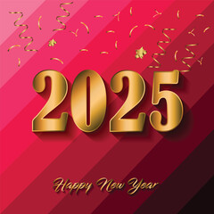 2025 Happy New Year background.