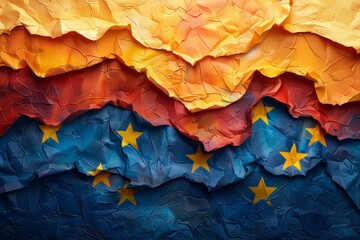 abstract background in colors and patterns for European Parliament Elections