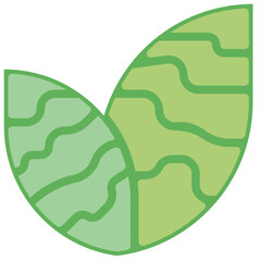 leaf pattern flat style icons